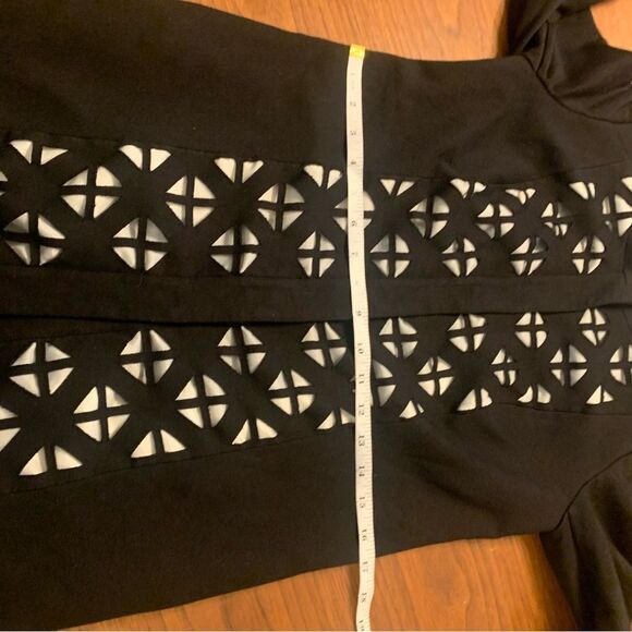 Laundry by Shelli Segal Jacket Geometric Cutout Coat Size 4 Chic Layering Piece - Picture 6 of 11